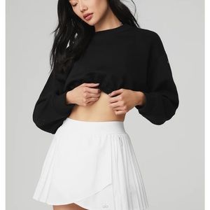 Alo Devotion Crew Neck Pullover - Black, Size Small